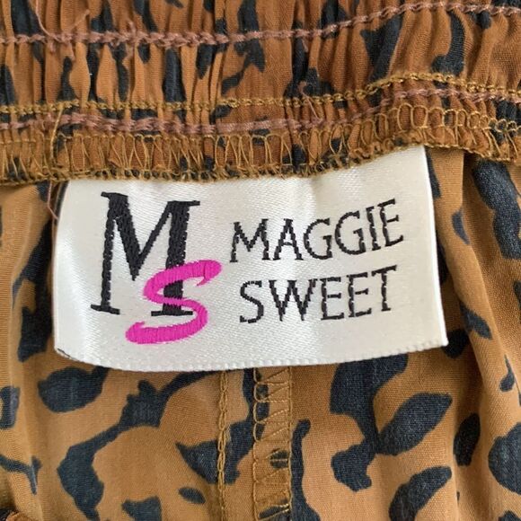 Maggie Sweet High Rise Enimal Print Lightweight Pants Size M - Picture 9 of 10